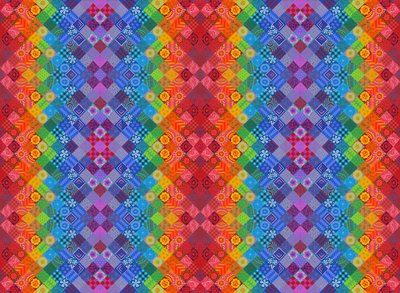 Gemaltes Patchwork, 2013 von Jane Tattersfield